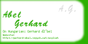 abel gerhard business card